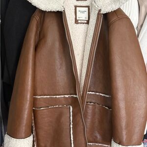 Abercrombie & Fitch Brown Shearling Jacket
